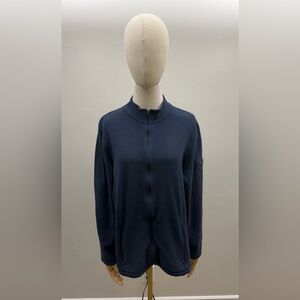 L.L.Bean Women’s XL Regular Navy Blue Full Zip Fleece Jacket 100% Polyester